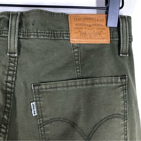 Levi’s 724 High Rise Straight Crop Jeans Green Button Fly Size 28 - Picture 7 of 10